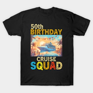 50Th Birthday Cruise Squad 2024 Matching Family T-Shirt